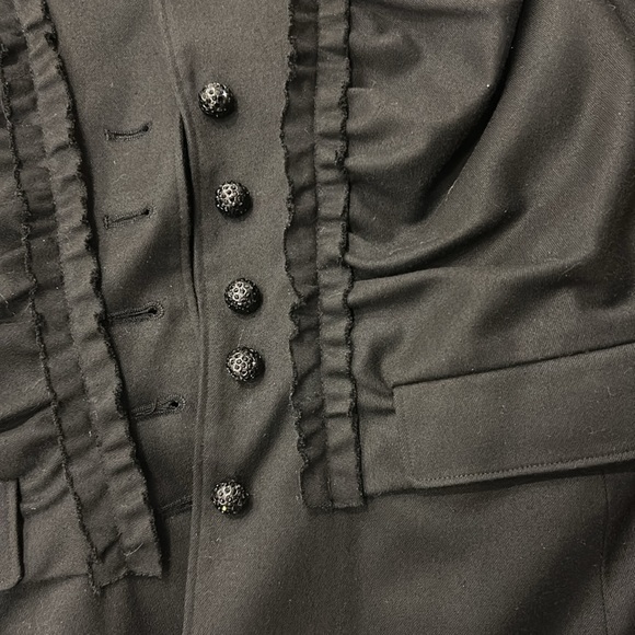 Kate spade black blazer jacket with ruffles - Picture 2 of 5